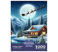Père Noël 1000 Pièces Christmas Puzzles pour Adultes Un Puzzle Difficile Jeu Éducatif Défi Jouets Enfants Jeu De Puzzle pour Toute La Famille Cadeaux pour Femmes Cadeaux pour Hommes 70x50cm/1000pcs