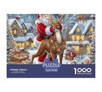 Père Noël 1000 Pièces Noël Puzzle Adulte Un Puzzle Difficile Jeu Éducatif Défi Jouets Enfants Activité Familiale Parfaite Décoration De La Maison 52x38cm/1000pcs
