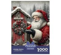 Père Noël 1000 Pièces Noël Puzzle pour Adultes Jeu D'intelligence Décoration Moderne Adultes Et Adolescents Dès 14 Ans 70x50cm/1000pcs