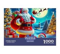 Père Noël 1000 Pièces Puzzle Adultes Et Enfants Christmas Holiday Décoration D Intérieur Jeu De Créatif Classiques pour Créatif 70x50cm/1000pcs