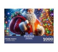 Père Noël 1000 Pièces Puzzle Adultes Puzzles Christmas Holiday Décoration D Intérieur Jeu De Créatif Classiques pour Créatif 38x26cm/1000pcs