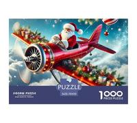 Père Noël 1000 Pièces Puzzle Adultes Puzzles Christmas Holiday Décoration D Intérieur Jeu De Créatif Classiques pour Créatif 70x50cm/1000pcs