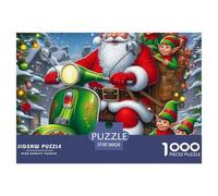 Père Noël 1000 Pièces Puzzle Adultes Puzzles Christmas Theme Décoration D Intérieur Jeu De Créatif Classiques pour Créatif 38x26cm/1000pcs