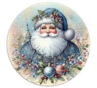 Père Noël 1000 Pièces Puzzle Circulaire 3D Haute définition Puzzles Classiques Pression Réduite Puzzle Jeu D'Intelligence Décoration pour Enfants Cadeau 1000pcs (67.5x67.5cm)