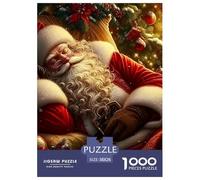 Père Noël 1000 Pièces Puzzle pour Adultes Jeux Éduchatifs Puzzle Anti-Stress Entraîner La Mémoire du Cerveau pour Adultes Et Enfants De 14 Ans Et Plus 38x26cm/1000pcs