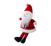 Père Noël - 9 X 6 X 20 Cm - Figurine Père Noël Assise Et Douce pour | Décoration De en Peluche pour Voiture, Étagère, Maison, Salon, Intérieur, Bureau, Vitrine