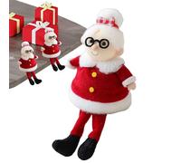 Père Noël - 9 X 6 X 20 Cm - Figurine Père Noël Assise Et Douce pour | Décoration De en Peluche pour Voiture, Étagère, Maison, Salon, Intérieur, Bureau, Vitrine