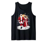 Père Noël Afro-américain Dansant avec Mme Claus pour Noël Débardeur