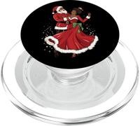 Père Noël Afro-américain Dansant avec Mme Claus pour Noël PopSockets PopGrip pour MagSafe