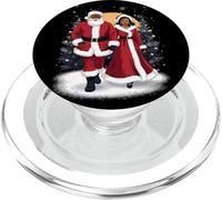 Père Noël Afro-américain Dansant avec Mme Claus pour Noël PopSockets PopGrip pour MagSafe