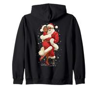 Père Noël Afro-américain Dansant avec Mme Claus pour Noël Sweat à Capuche