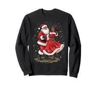 Père Noël Afro-américain Dansant avec Mme Claus pour Noël Sweatshirt