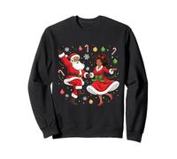 Père Noël Afro-américain Dansant avec Mme Claus pour Noël Sweatshirt