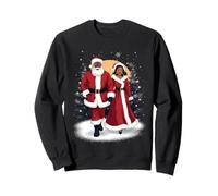 Père Noël Afro-américain Dansant avec Mme Claus pour Noël Sweatshirt