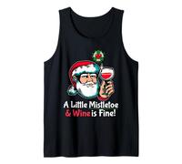 Père Noël Amusant A Litttle Mistletoe & Wine is Fine Débardeur