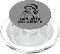 Père Noël Amusant Aime Quand Je suis Naughty PopSockets PopGrip pour MagSafe