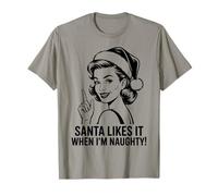 Père Noël Amusant Aime Quand Je suis Naughty T-Shirt