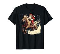 Père Noël Amusant au Galop dans la Joie Festive T-Shirt