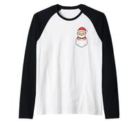 Père Noël Amusant de Poche Mignon Père Noël Vacances Manche Raglan