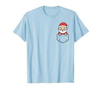 Père Noël Amusant de Poche Mignon Père Noël Vacances T-Shirt