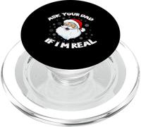 Père Noël Amusant Demandez à Votre Papa si Je suis Vrai Père Noël PopSockets PopGrip pour MagSafe