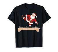 Père Noël Amusant Faisant réformateur Pilates Noël Pilates T-Shirt Graphique avec Valeur