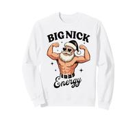 Père Noël Amusant Flexing Big Nick Energy Muscle Design Sweatshirt