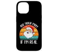Père Noël Amusant rétro Vintage Demande à Votre Maman si Je suis réel Coque pour iPhone 14