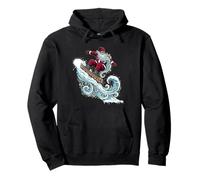 Père Noël Amusant Snowboard Ski Vacances Hiver Hommes Garçons Sweat à Capuche