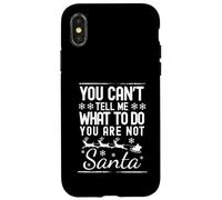 Père Noël Amusant Vintage You Can't Tell Me What to Do Xmas Coque pour iPhone X/XS