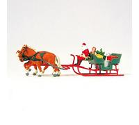 Père Noël + Attelage 2 chevaux-HO 1/87-PREISER 30448
