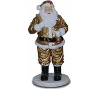 Père Noël avec hotte or 180cm de haut Figurine de décoration/publicitaire - GFK - grandeur nature - pour l'extérieur
