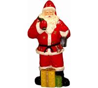 Père Noël avec lanterne 210cm de haut Figurine de décoration - GFK - grandeur nature - pour l'extérieur