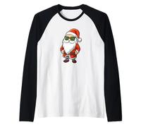 Père Noël avec lunettes de soleil Père Noël portant des lunettes de soleil Père Noël Manche Raglan