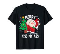 Père Noël avec un baiser sur ses fesses T-Shirt