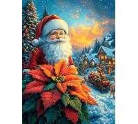 Père Noël avec un sapin de Noël 1000 Pieces Casse-tête Famille En Carton Haute Qualité Faune sauvage et animaux de compagnie Difficulté Moyenne Activité Familiale Voyage Déplacement Cadeau Noël Pas Ch