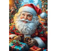 Père Noël avec Une boîte Cadeau Puzzles 1000 Pièces pour Adultes Educa Jeu De Réflexion Créatif Qualité Supérieure Détente Décoration Murale Assemblage 1000 PCS