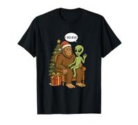Père Noël Bigfoot Alien OVNI Paranormal Noël T-Shirt