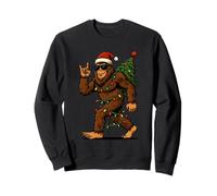 Père Noël Bigfoot - Lumières Amusantes pour Sapin de Noël Sweatshirt