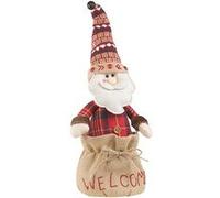 Père Noël cale-porte décoratif "Welcome" 1,5 kg G