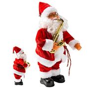 Père Noël Chantant Automate Père Noël Décoration Musical Décor Classique Cadeau (Saxophone)
