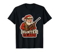 Père Noël Chasseur Joyeux Noël Chasse Homme Femme Festif T-Shirt