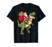 Père Noël chevauchant Un Dinosaure T-Rex Amusant pour Homme et garçon T-Shirt
