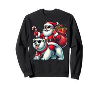 Père Noël chevauchant Un Ours Polaire Amusant pour garçons et Filles Sweatshirt