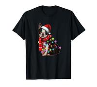 Père Noël Chien, Boston Terrier, Amoureux des Chiens, Noël T-Shirt