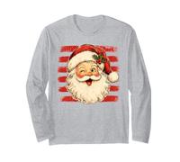 Père Noël clin d'œil Vintage Esprit de Noël Manche Longue