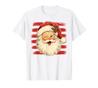 Père Noël clin d'œil Vintage Esprit de Noël T-Shirt Graphique avec Valeur