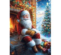 Père Noël dans Un Chalet Cosy Puzzles 500 Pièces pour Adultes Educa Challenge Difficile Relaxant Qualité Supérieure Décoration Moderne Cadeau d'anniversaire 500 PCS