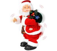 Père Noël dansant 18 pouces - Figurine animée musicale chantant 6 chansons, hoche tête et mains