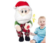 Père Noël Dansant Jouet En Peluche Électrique Interactive Avec Musique Et | Père Noël Chanteur pour Dessus de Cheminée, Cheminée, Salon, la Maison, les Fêtes, le Lieu de Travail,